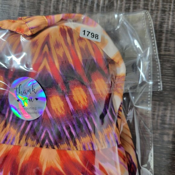 A.N.A A New Approach Women Blouse 2X Multicolor Geometric Print Long Sleeve Boho - Picture 10 of 10